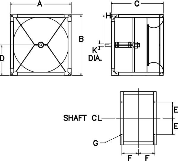 Plenum Fan, Whl Dia 15 1/2 In, w/ Dr Pkg