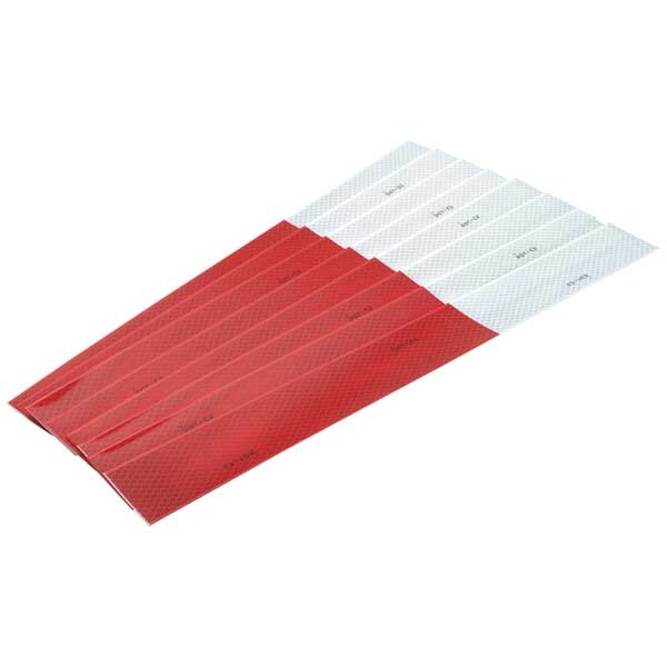 Conspicuity, 2 In, White/Red, PK100