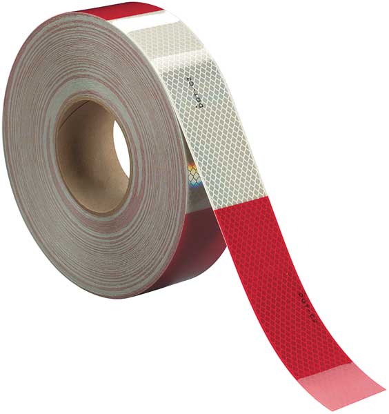 Conspicuity, Cut, 2 In, Red/White, Truck