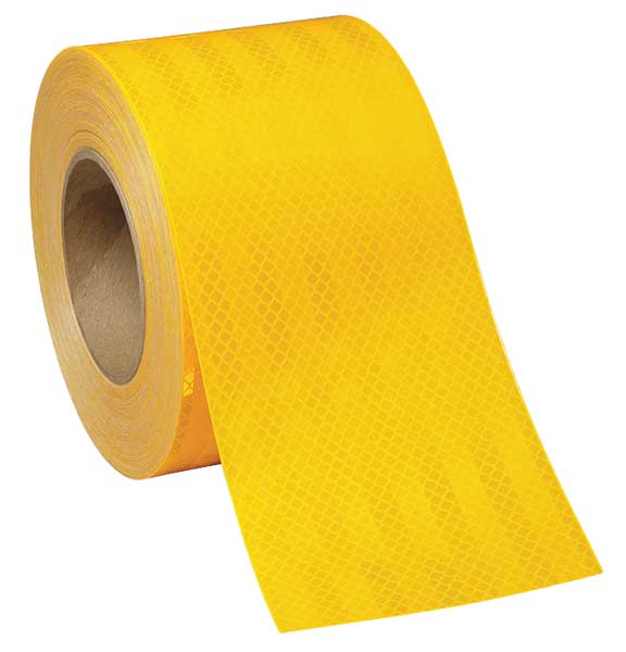 Conspicuity Tape, 2 In, Ylw, PK100