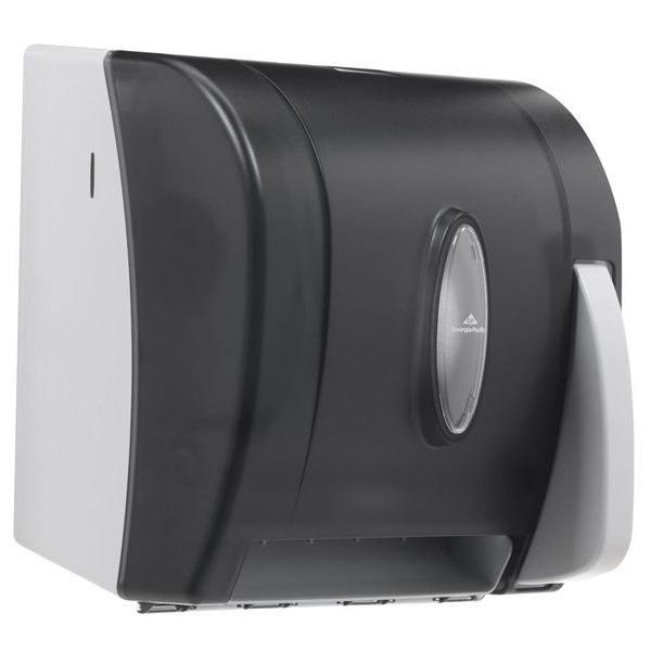 GP Pro Universal Push-Paddle Paper Towel Dispenser, 14 1/4 H in x 12 3/4 in W, Hardwound, Smoke