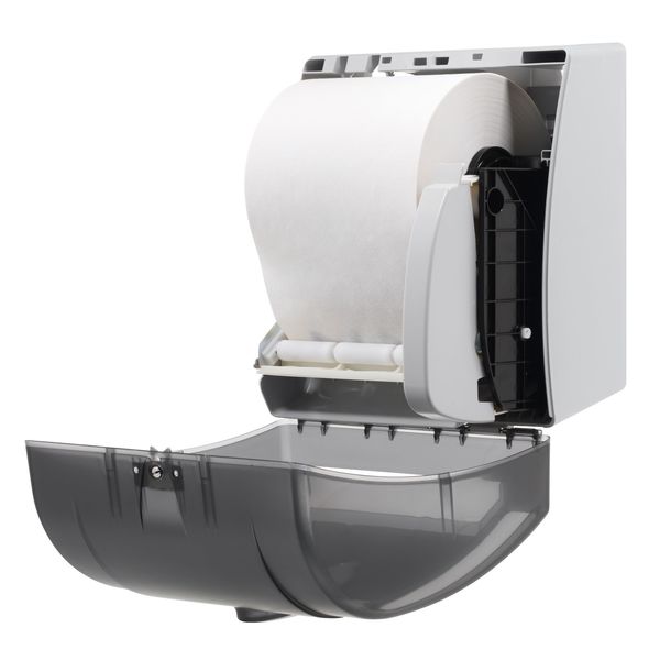 GP Pro Universal Push-Paddle Paper Towel Dispenser, 14 1/4 H in x 12 3/4 in W, Hardwound, Smoke