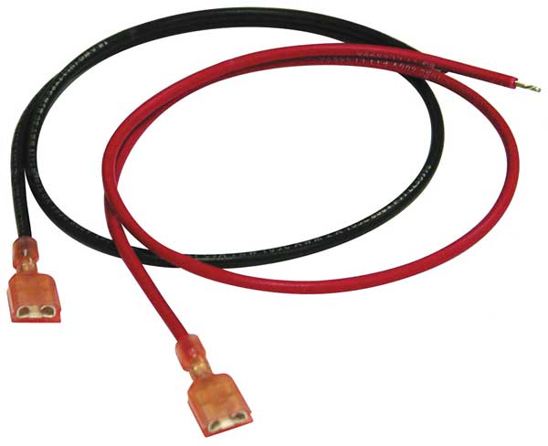 2 - 18 In Battery Leads, Red & Black