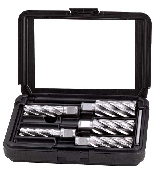 Annular Cutter Set, M2 HSS, 2 In D, 5 Pc