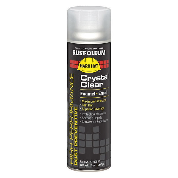 Rust Preventative Spray Paint, Clear, Gloss, 14 oz