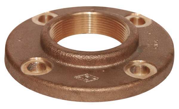 Red Brass Flange, FNPT, 1-1/2