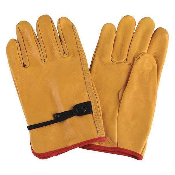 Drivers Gloves, Cowhide, L, Yellow, PR