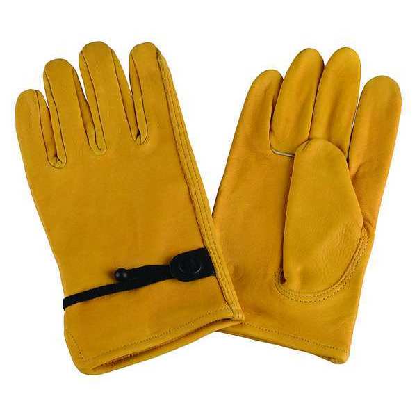 Drivers Gloves, Cowhide, M, Gold, PR