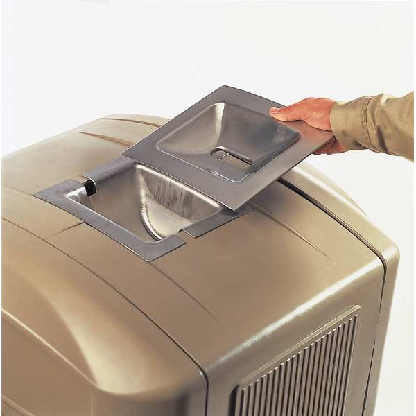 50 gal Square Trash Can, Dark Green, 25 1/4 in Dia, Swing, HDPE