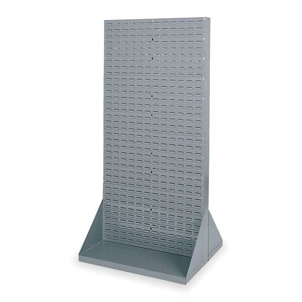 Steel Louvered Floor Rack, 36 in W x 32 in D x 75 in H, Gray