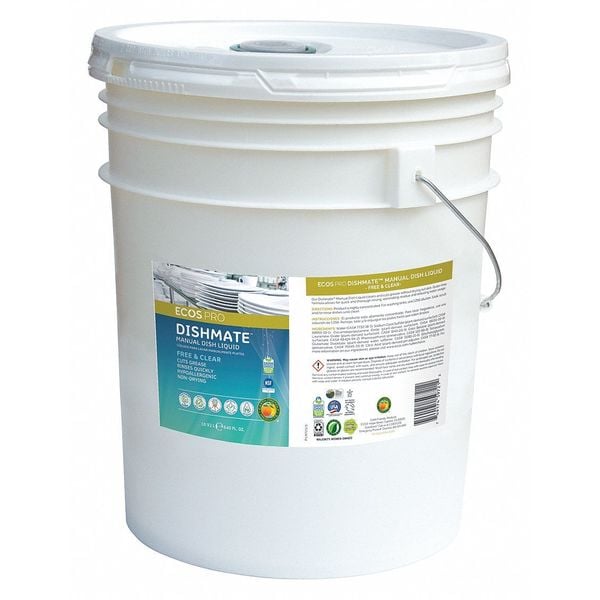 Liquid Dish Soap, Bucket, 5 gal, Concentrated, Unscented