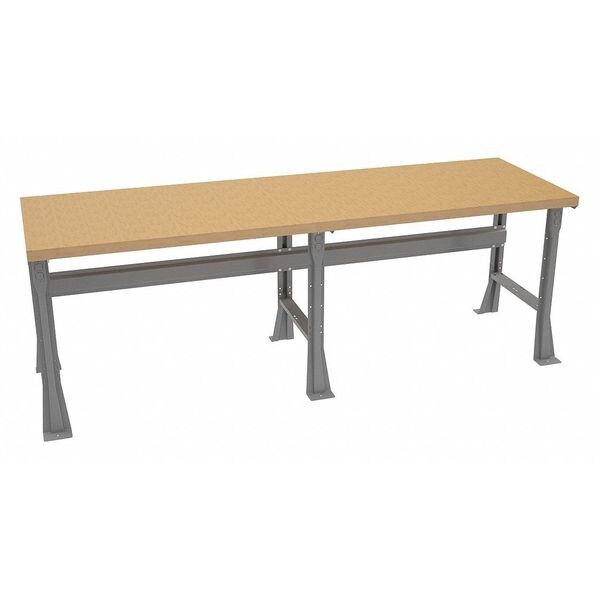 Work Bench with Butcher Block Top and Flared Legs, Butcher Block, 96