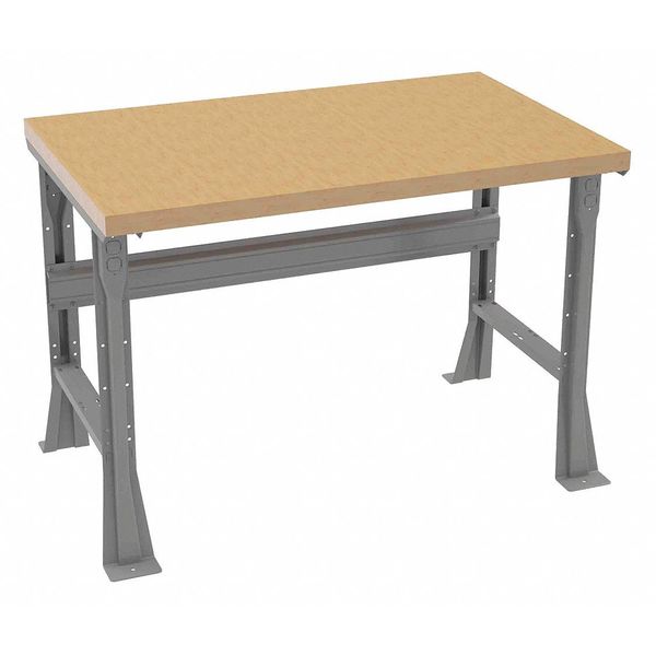 Work Bench with Butcher Block Top and Flared Legs, Butcher Block, 48