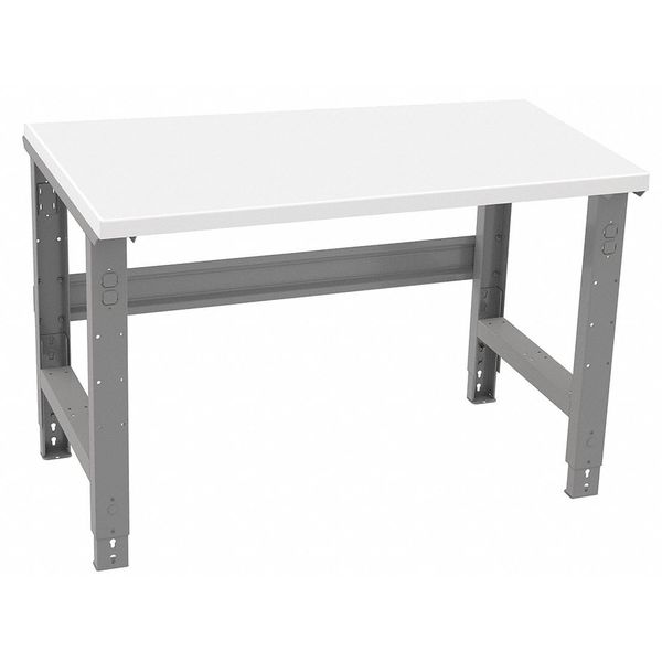 Bolted Plastic Top Work Bench with Adjustable Legs, Laminate, 48