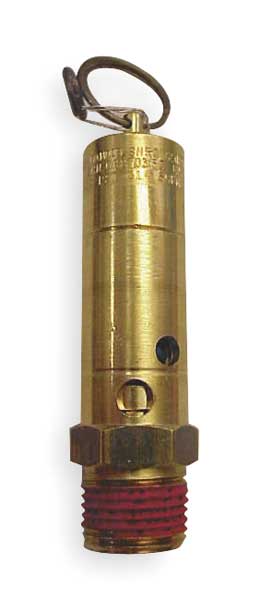 Air Safety Valve, 1/2 In Inlet, 200 psi, Valve Type: Hard Seat