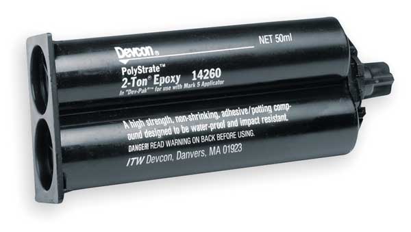 Epoxy Adhesive, 14260 Series, Clear, 1:01 Mix Ratio, 16 hr Functional Cure, Dual-Cartridge