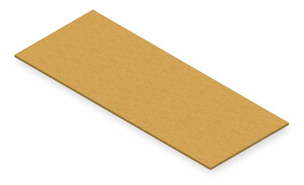 Decking, Particle Board, 60 in W, 24 in D, natural, Unfinished Finish