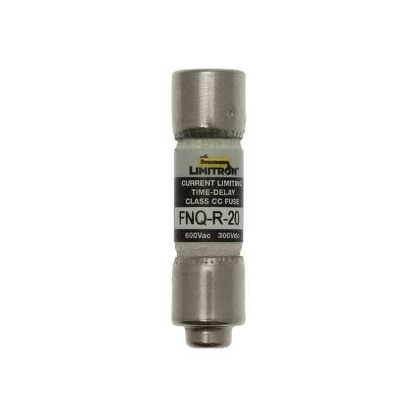 UL Class CC Fuse, Time Delay, 20A, FNQ-R Series, 600V AC, 300V DC, 1-1/2