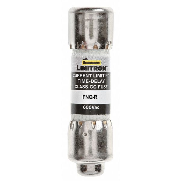 UL Class CC Fuse, Time Delay, 17-1/2A, FNQ-R Series, 600V AC, Not Rated, 1-1/2