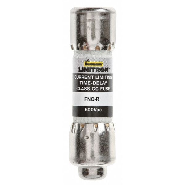 UL Class CC Fuse, Time Delay, 3-1/2A, FNQ-R Series, 600V AC, Not Rated, 1-1/2
