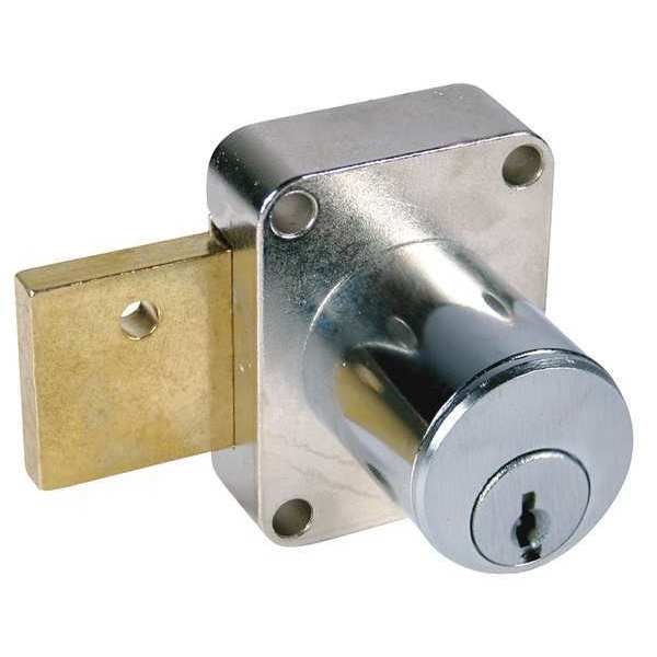 Removable Core Plug Cabinet and Drawer Dead Bolt Locks, 107 Key, For Material Thickness 7/8 in