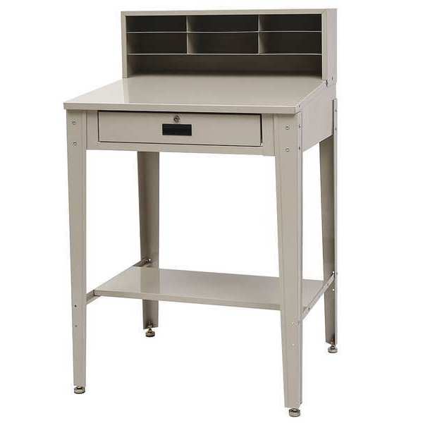 Shop Desk, 34 x 55-1/2 x 30-1/4 In, Beige