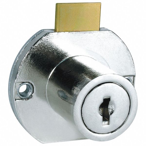 Cabinet and Drawer Dead Bolt Locks, Master Keyed, 4TYH5 Key, For Material Thickness 15/16 in