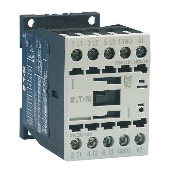 IEC Magnetic Contactor, 3 Poles, 208 V AC, 7 A, Reversing: No