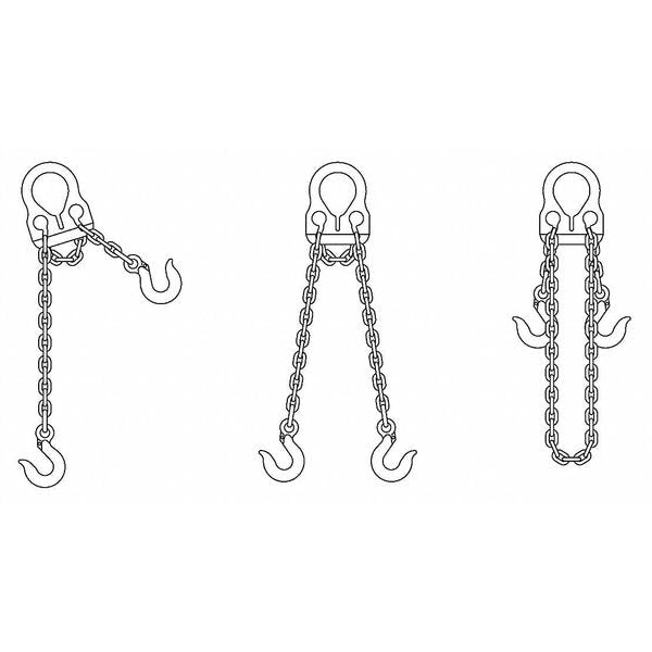 Chain Sling, G100, Alloy Stl, 10 ft L