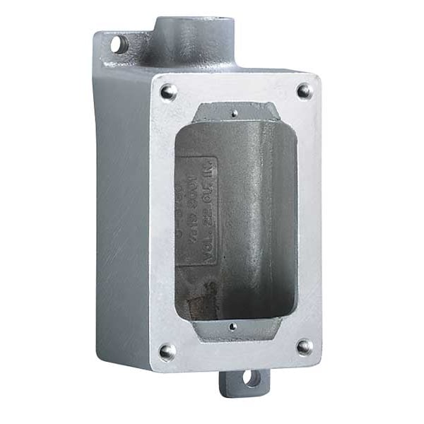 Device Box, 1In Hub, 22Cu-In, 2 Hubs