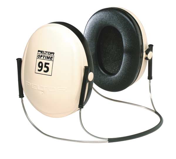 Behind-the-Neck Ear Muffs, 21 dB, Peltor Optime 95, Black/Beige