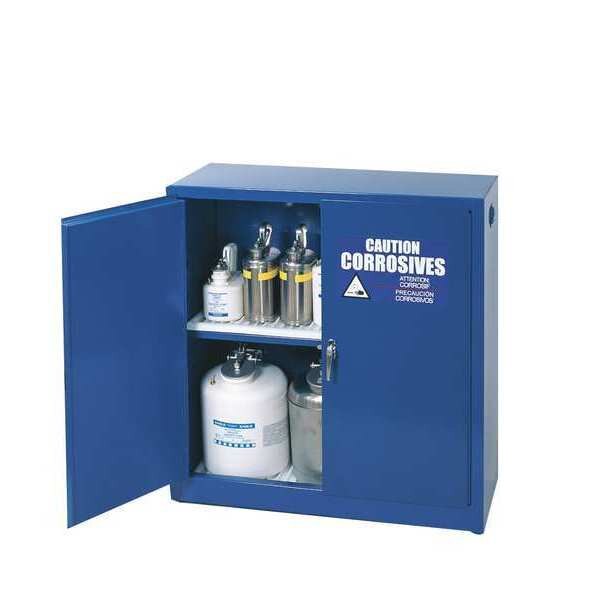 Corrosive Safety Cabinet, 30 gal., Blue
