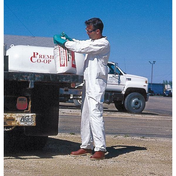 Tyvek 400 Collared Disposable Coveralls, XL, Open Wrists and Ankles, Serged Seam, White, 6 Pack