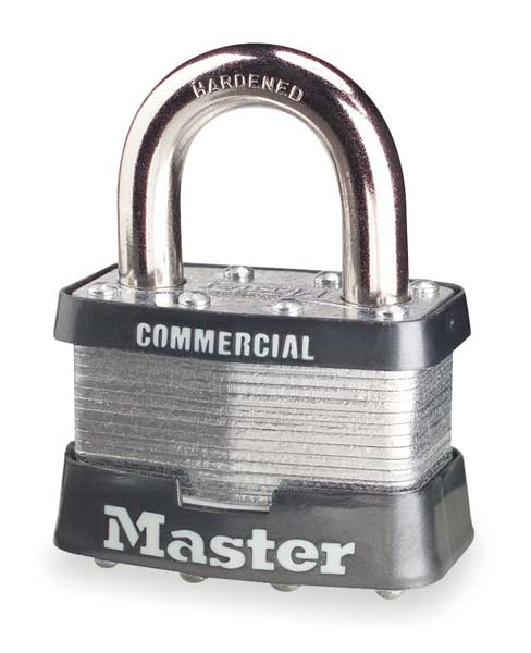 Padlock, Keyed Alike, Standard Shackle, Rectangular Steel Body, Boron Shackle, 15/16 in W