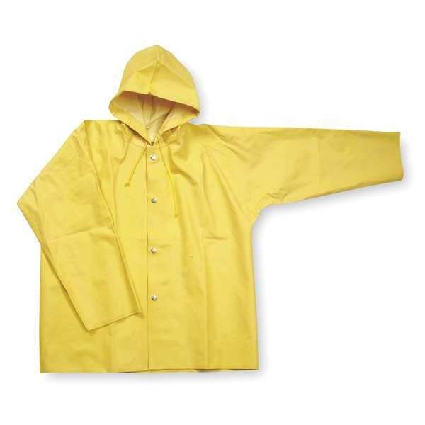 Rain Jacket with Hood, Yellow, 3XL
