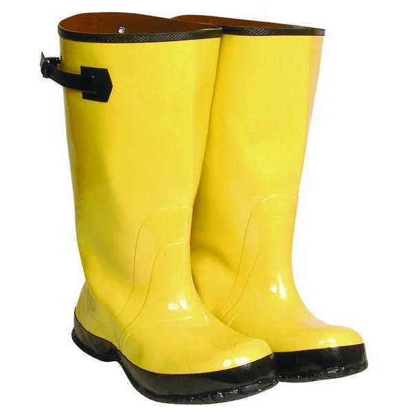 Overboot, Men, 12, Adj Strap, Yllw, Rubbr, PR