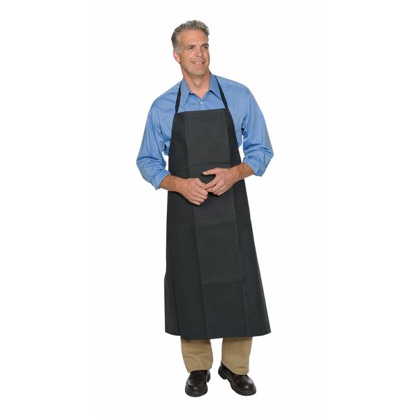 Bib Apron, Black, 45 In. L