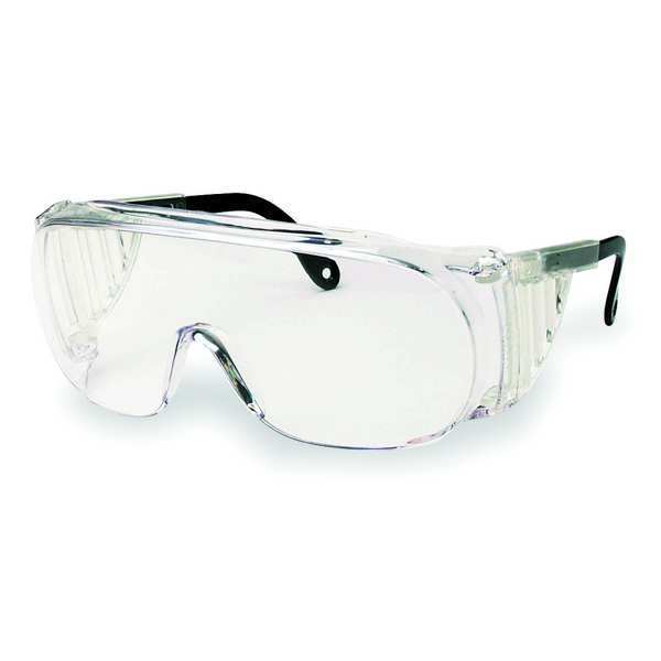 Safety Glasses, Wraparound Clear Polycarbonate Lens, Anti-Fog