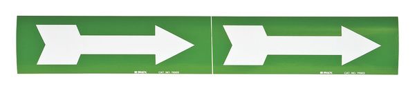 Pipe Marker, Arrow - Single, Grn, 3 to 6 In