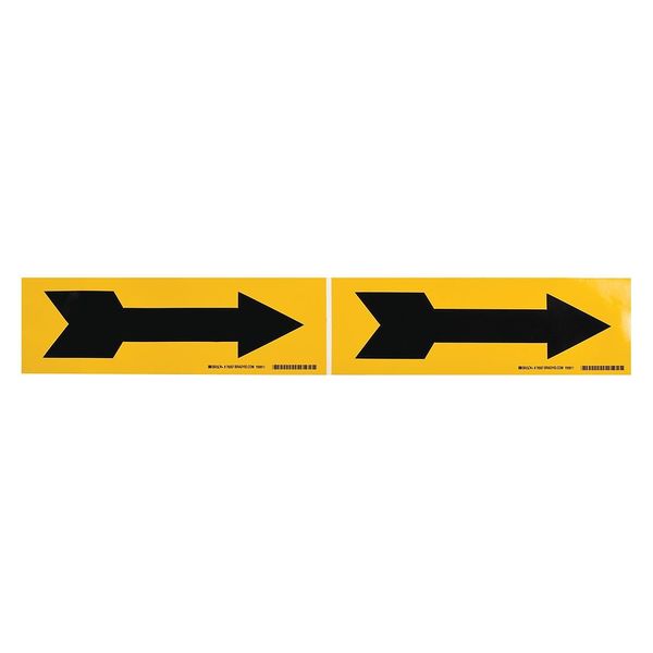 Pipe Marker, Arrow - Single, Y, 6 In orGrtr