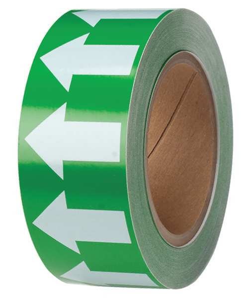 Arrow Tape, White/Green, 2 In. W