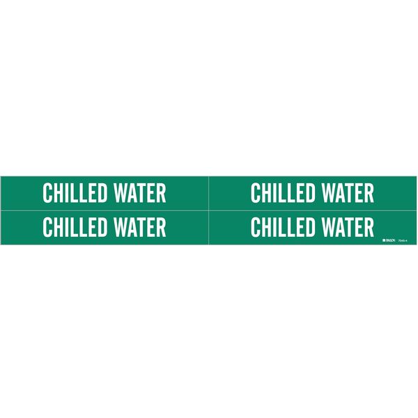 Pipe Marker, Chilled Water, 3/4to2-3/8 In
