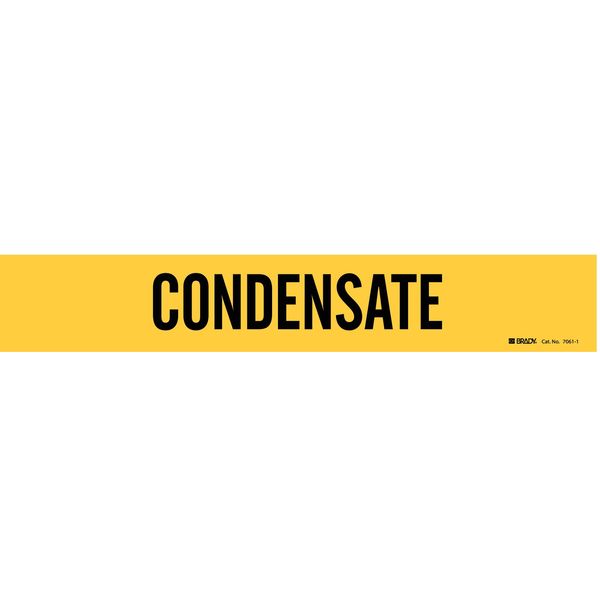 Pipe Marker, Condensate, Y, 2-1/2to7-7/8 In, 7061-1