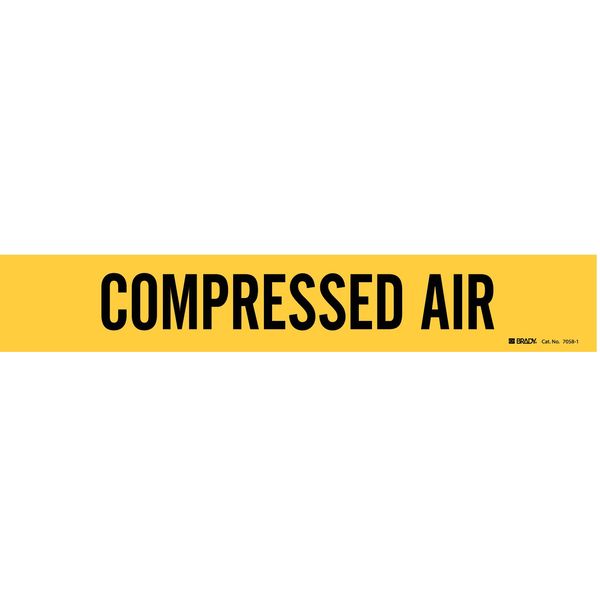 Pipe Mrkr, Compressed Air, 2-1/2to7-7/8 In, 7058-1