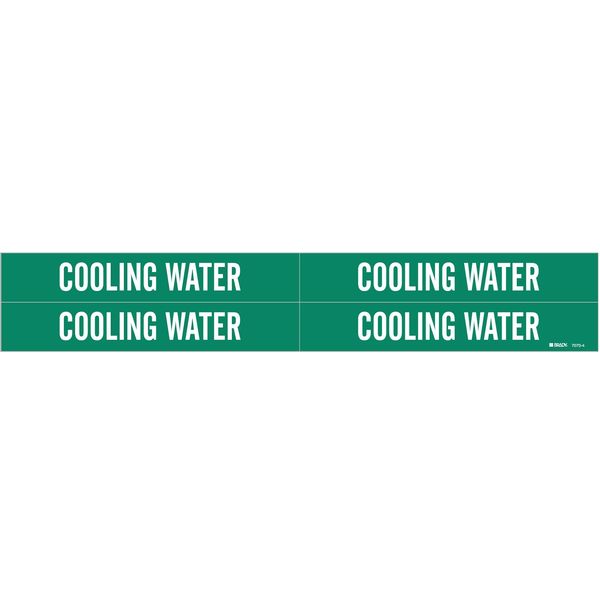 Pipe Marker, Cooling Water, 3/4to2-3/8 In