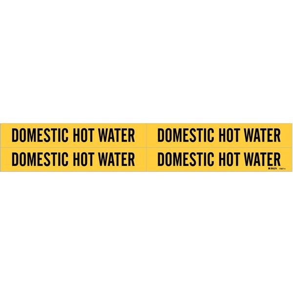 Pipe Mrkr, Domestic Hot Water, 3/4 to2-3/8