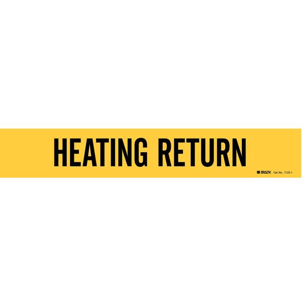 Pipe Mrkr, Heating Return, 2-1/2to7-7/8 In, 7125-1