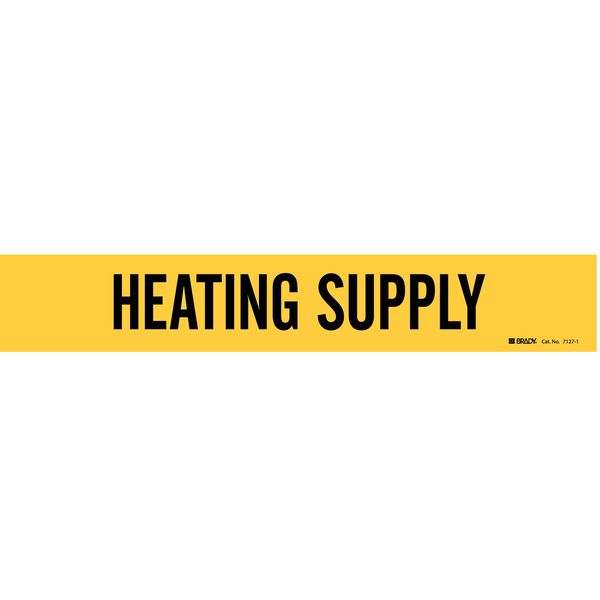 Pipe Mrkr, Heating Supply, 2-1/2to7-7/8 In, 7127-1