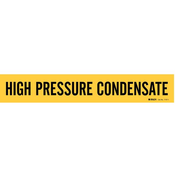 Pipe Marker, High Pressure Condensate, Yel, 7137-1