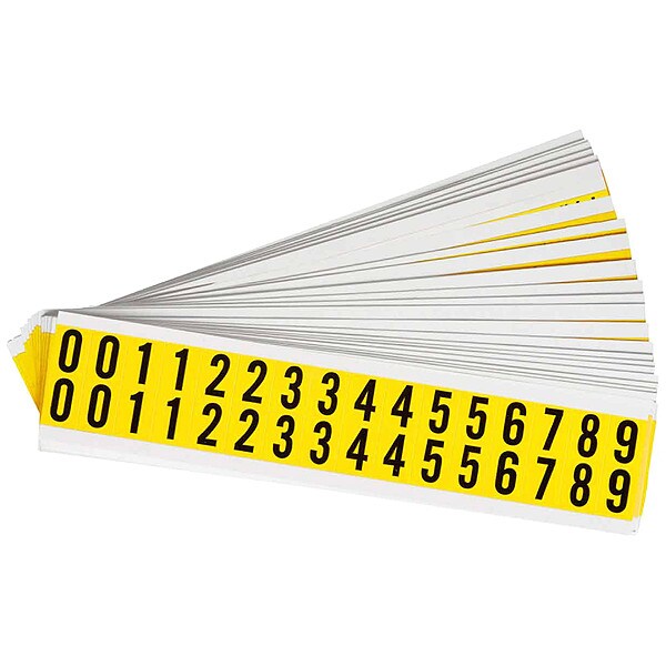 Numbers Label Kit, 0 Thru 9, 25 Cards, PK25